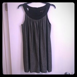 Betsey Johnson shiny silver mini-dress Size 8